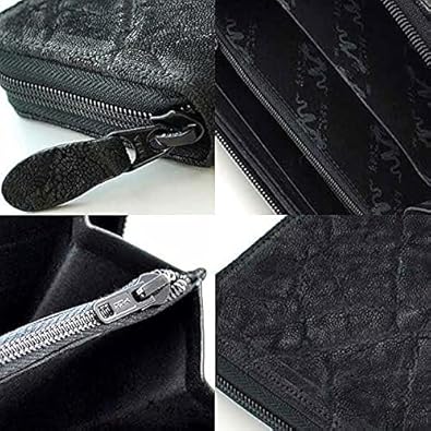 Amazon | 長財布 ラウンドファスナー 象皮 象革 ゾウ革 エレファント